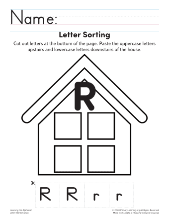 sorting the uppercase and lowercase letter r