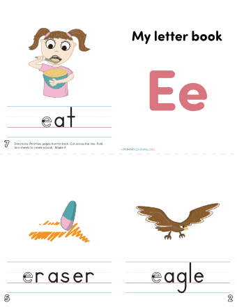 the letter e practice
