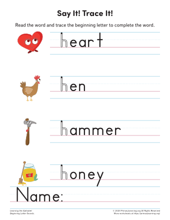 things with letter h