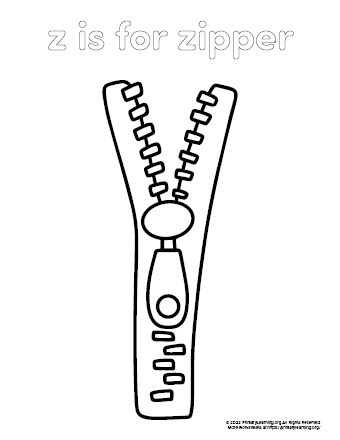 zipper coloring page