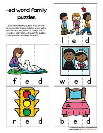 ed word family puzzle