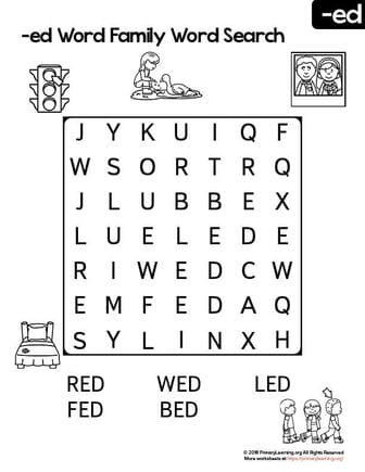ed word family word search