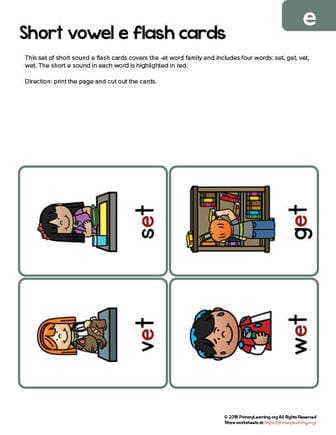 et word family flashcards