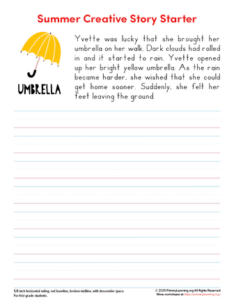 summer writing prompts elementary