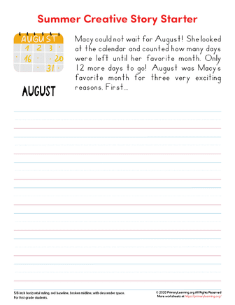 summer writing prompts for second grade