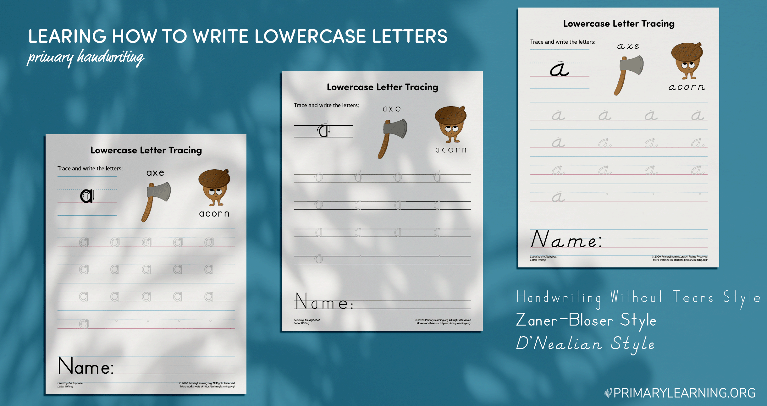 Handwriting Without Tears lowercase letters Page 1